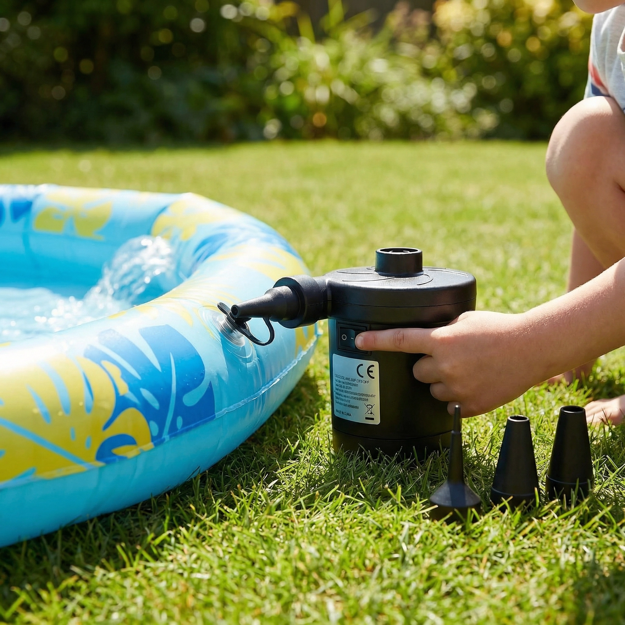 Pompe à Air Électrique Portable pour Matelas, Piscines et Gonflables – Gonflage Rapide & Compacte