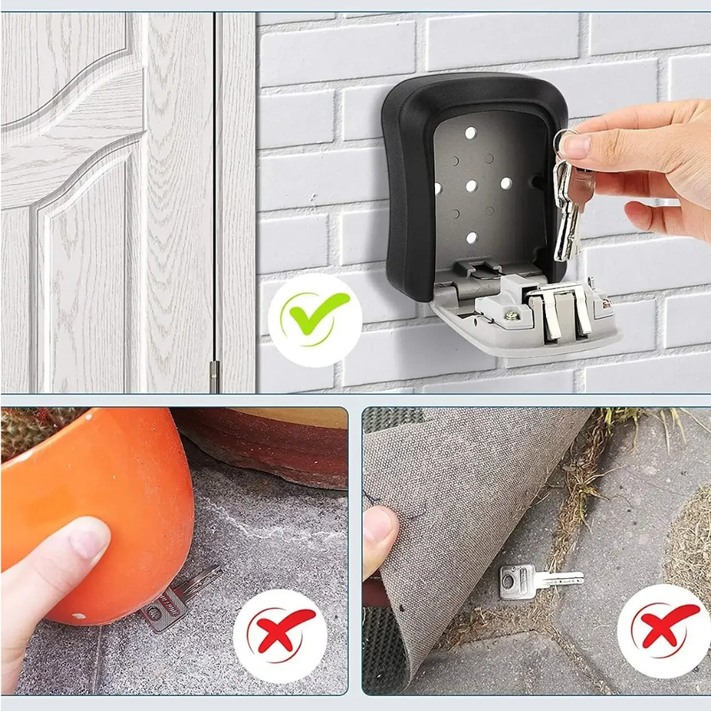 AirLock’PRO – Boîte à clés murale extérieure sécurisée avec code à 4 chiffres