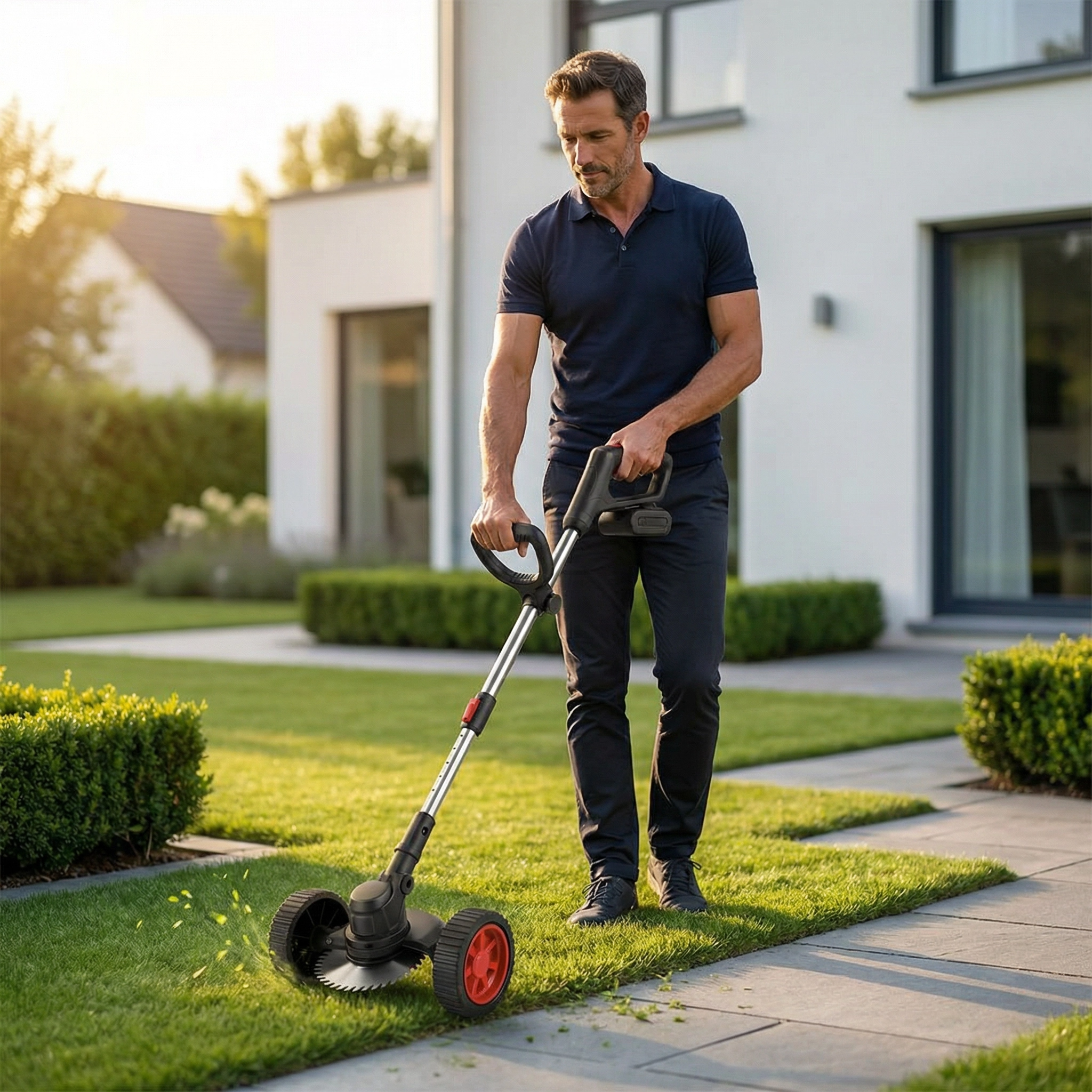 D50 Pro | Coupe-Bordure Électrique Sans Fil | Taille-Haie Multifonction Jardin Réglable, Léger et Puissant
