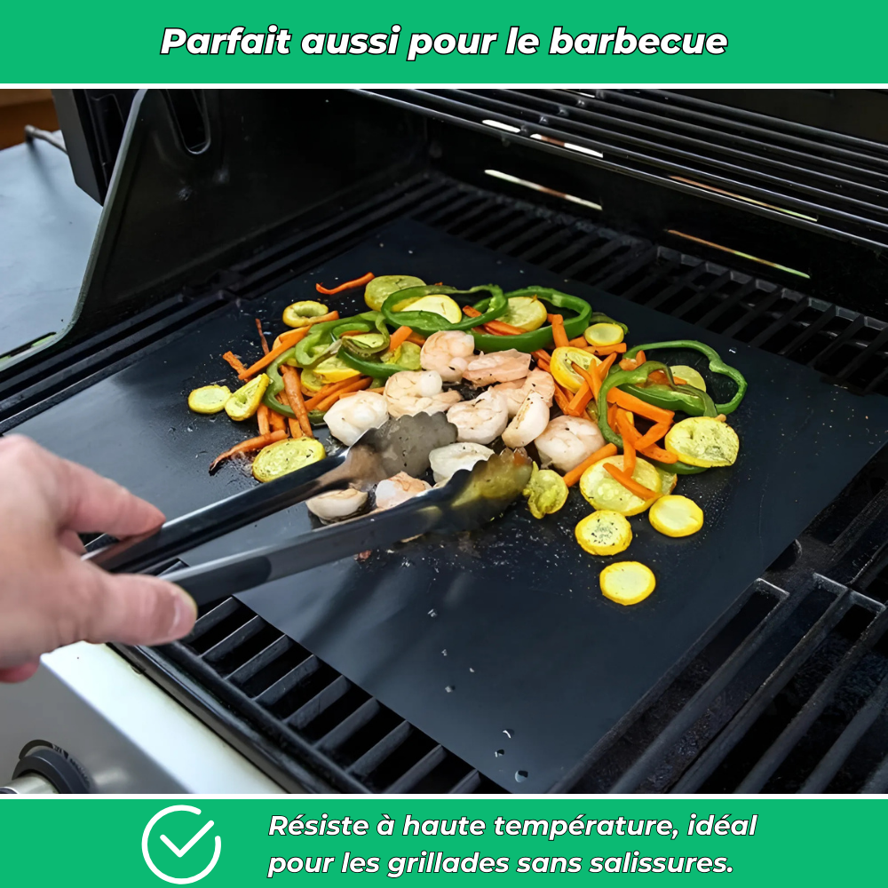 Cuisin'Pro – Tapis de four & barbecue multi-usages (Lot de 2)