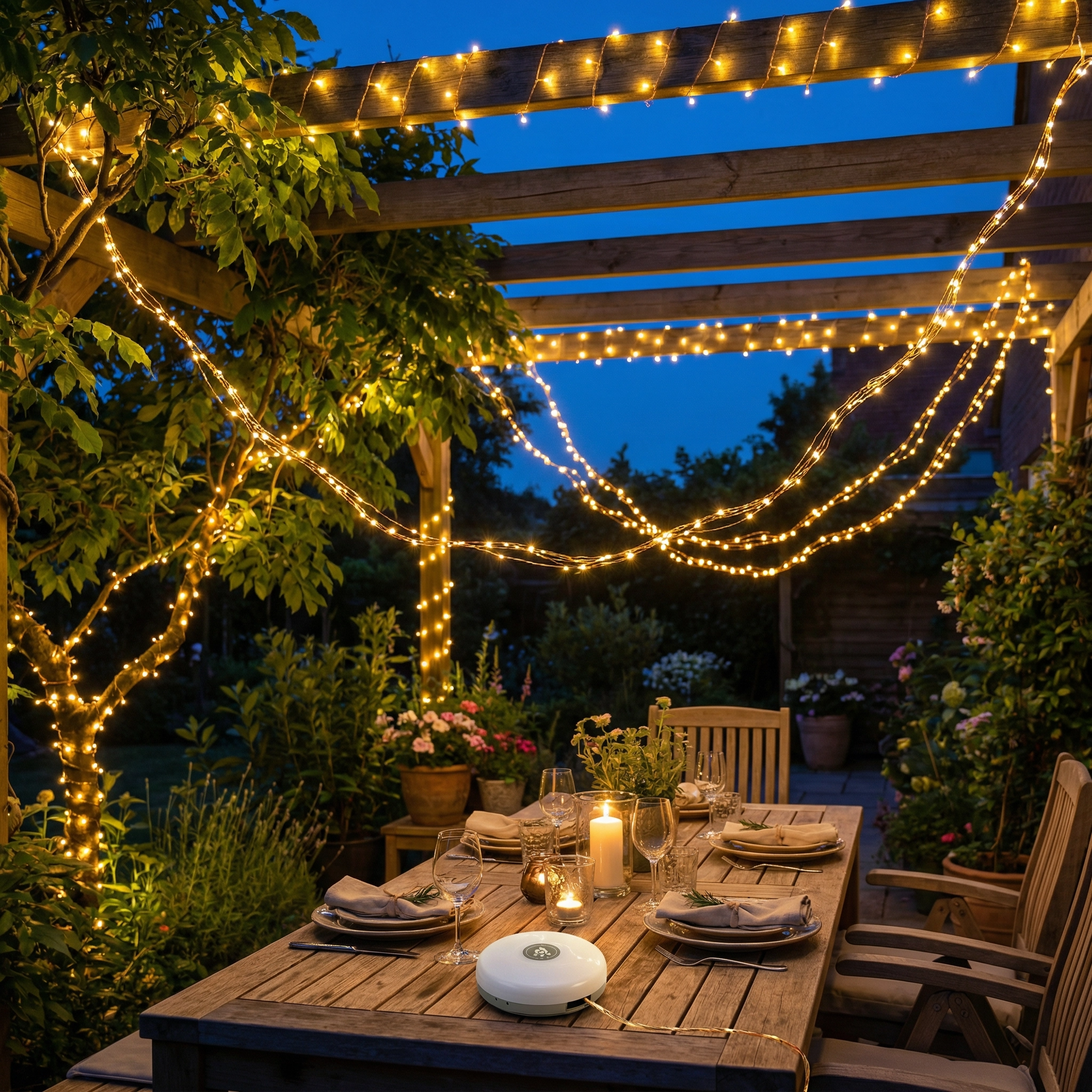 Guirlande Lumineuse LED 10m Rechargeable Étanche | Éclairage Ambiance Camping, Jardin, Terrasse & Tente 4-en-1