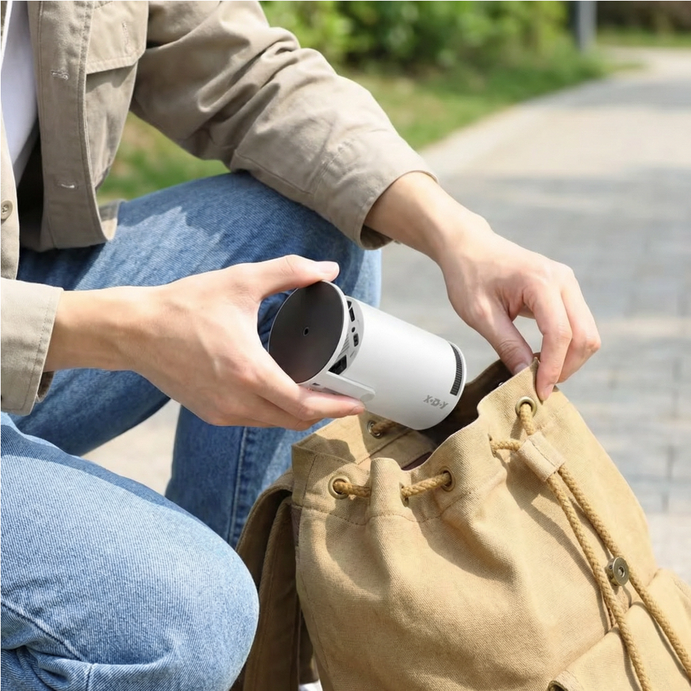 VéoPro | Projecteur Cinéma Portable 4K WiFi Double Bande Android – Mini Vidéoprojecteur HD Home Cinéma 180°
