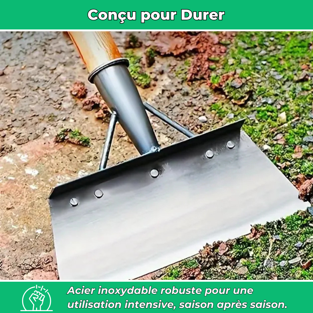 Raclette en Acier Inoxydable – Désherbage Facile et Nettoyage Extérieur Efficace