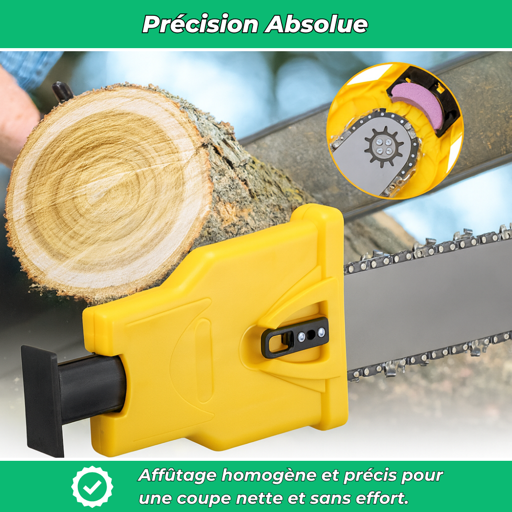 Affût’PRO Affûteur de Tronçonneuse Ultra-Rapide – Précision Instantanée pour Coupe Efficace