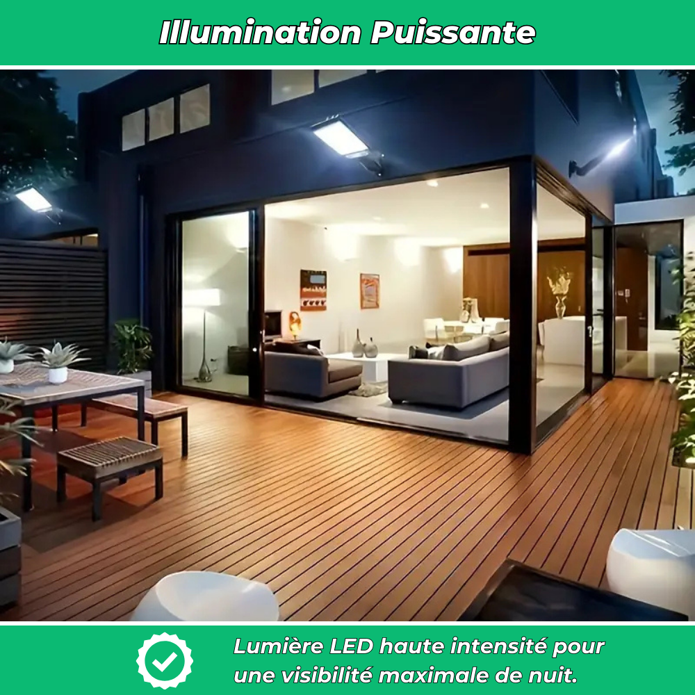 Lampe Solaire murale à Détection – Éclairage Extérieur Écologique avec Capteur de Mouvement
