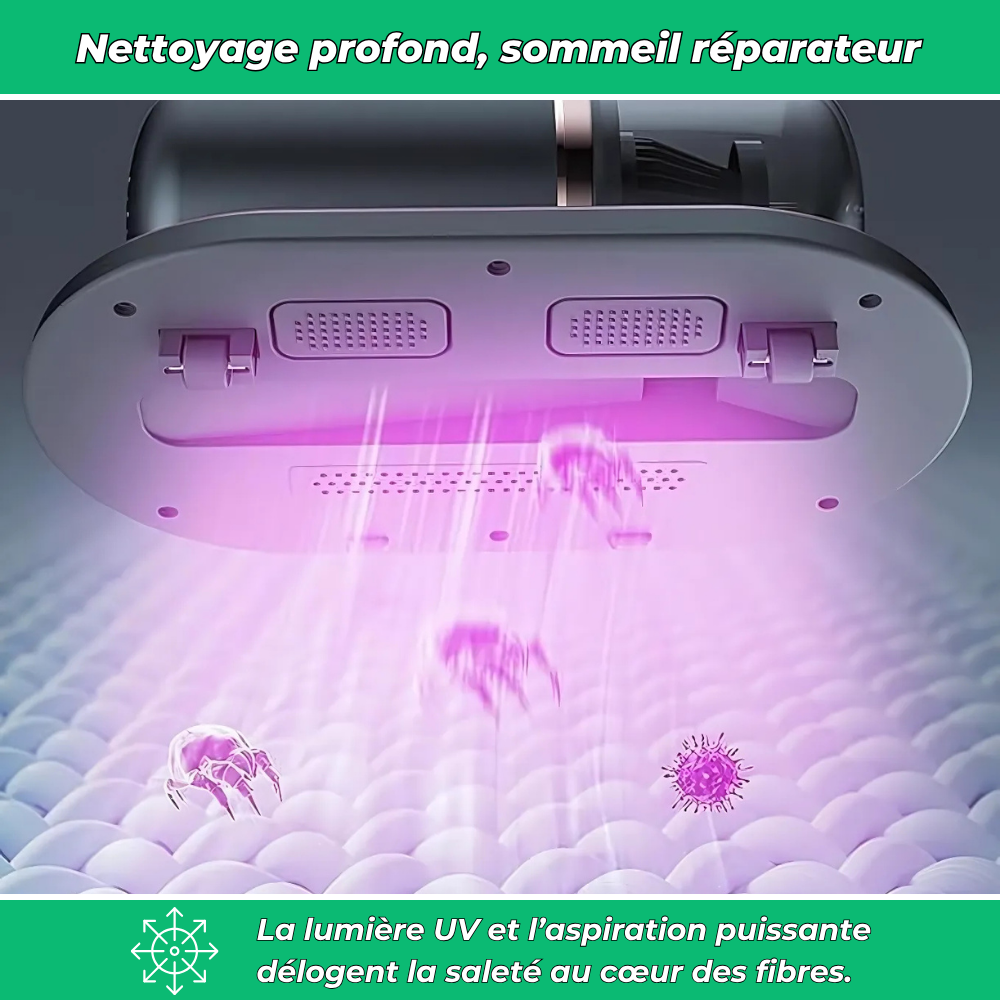 V20 PRO | Aspirateur anti-acariens avec chauffage UV 65℃ | Élimine 99% des Allergènes