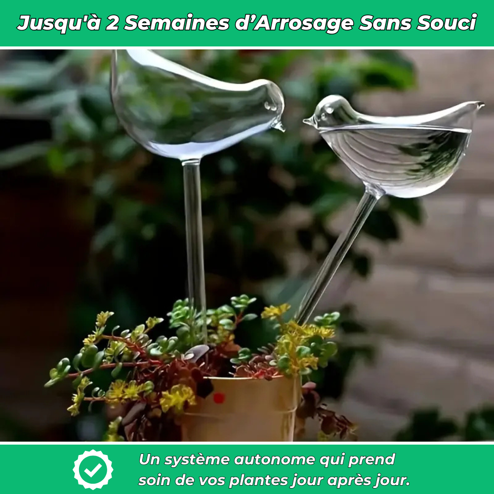 Arrosage Automatique en Forme d'Oiseau – Hydratation Continue pour Vos Plantes et Jardin