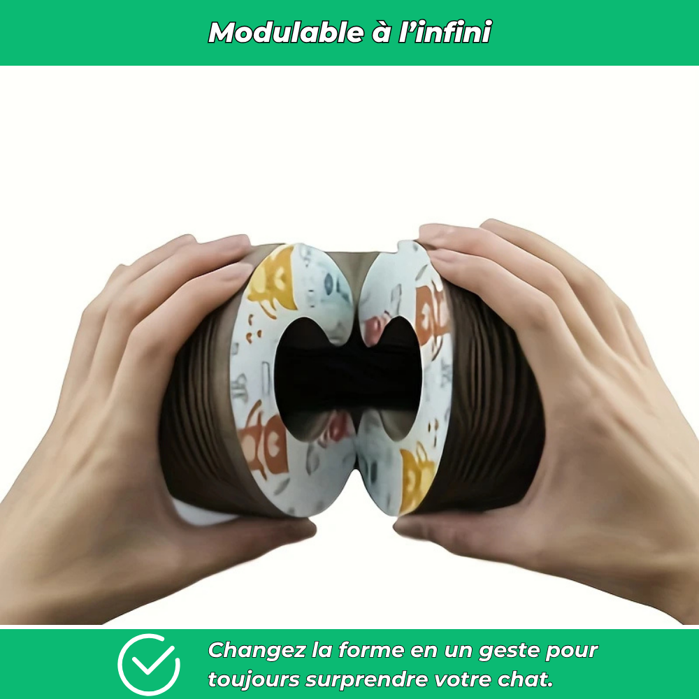 Griffoir en carton modulable pour chats – Jouet d’intérieur et anti-stress