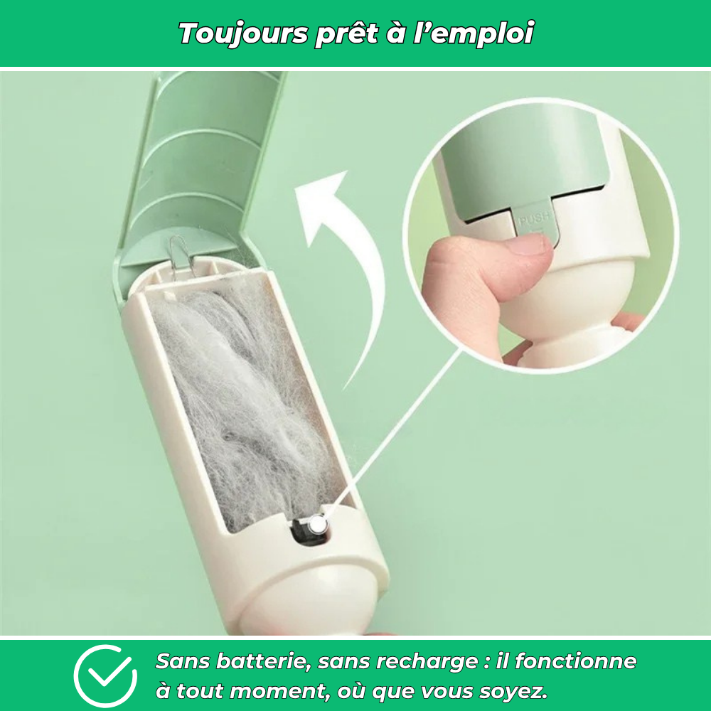 Rouleau RolliPet anti-poils d’animaux – Réutilisable et lavable pour textiles et meubles
