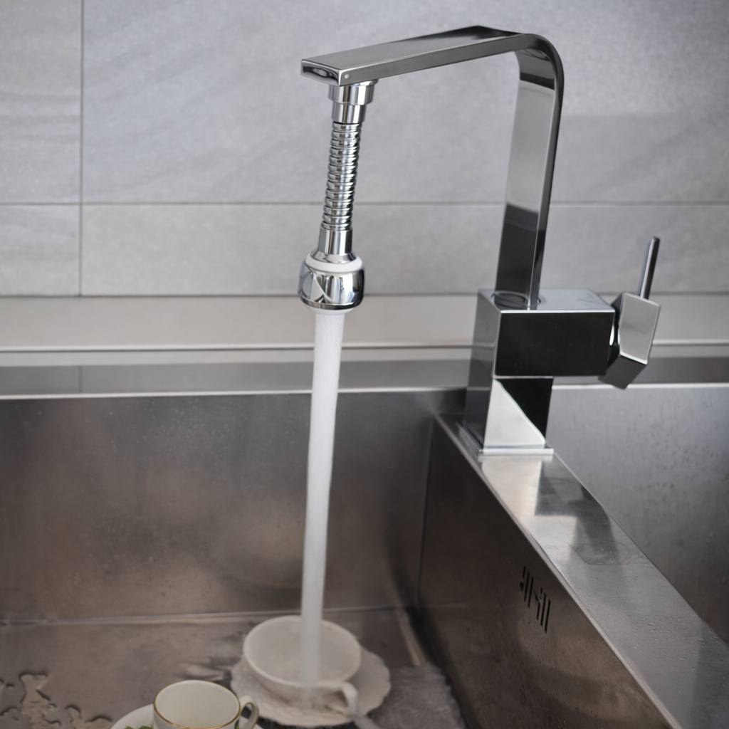 Douchette Evier Cuisine Robinet Flexible | Arroseur de Robinet de Cuisine en Acier Inoxydable Orientable Haute Pression