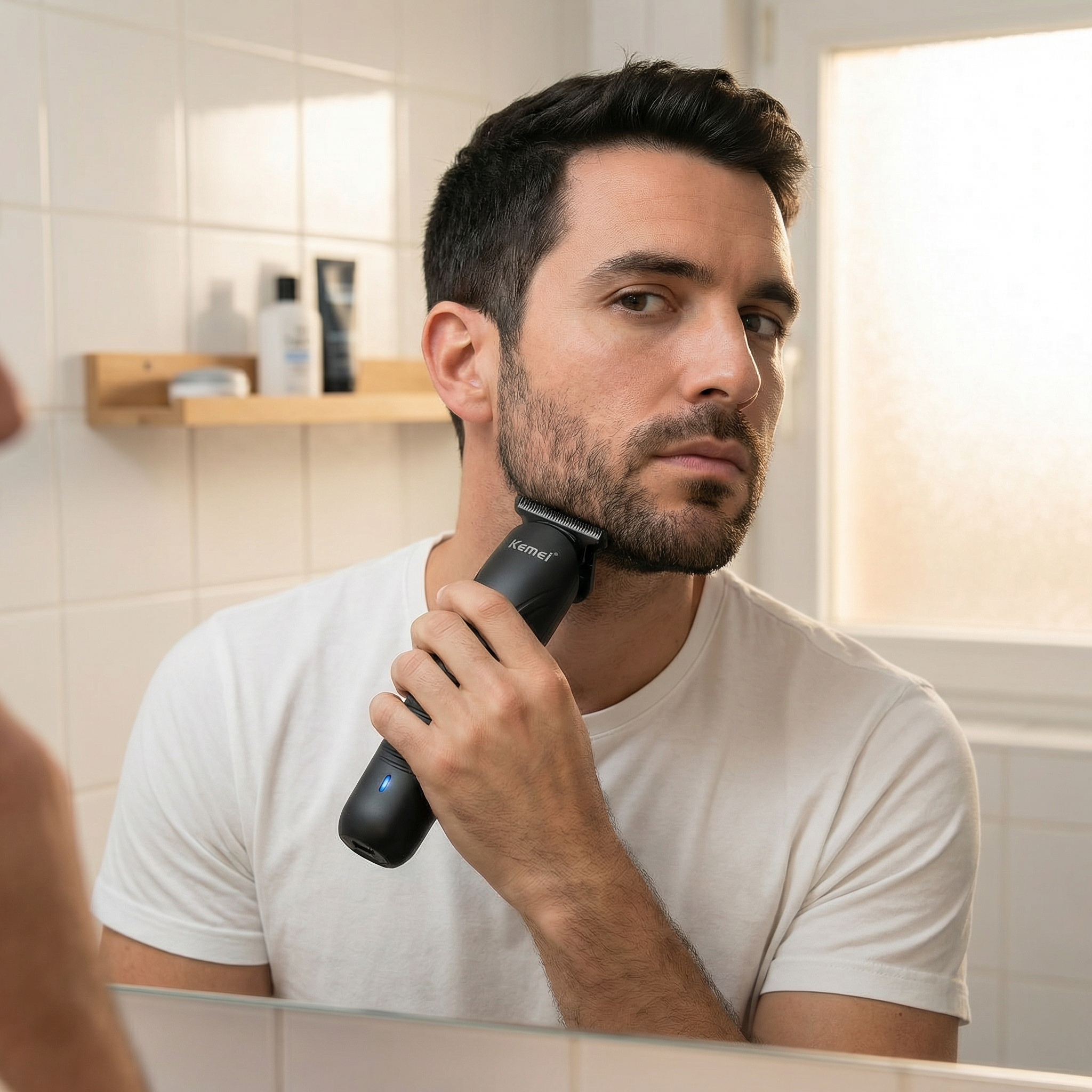 Tondeuse cheveux et barbe professionnelle rechargeable sans fil tondeuse de barbier précision