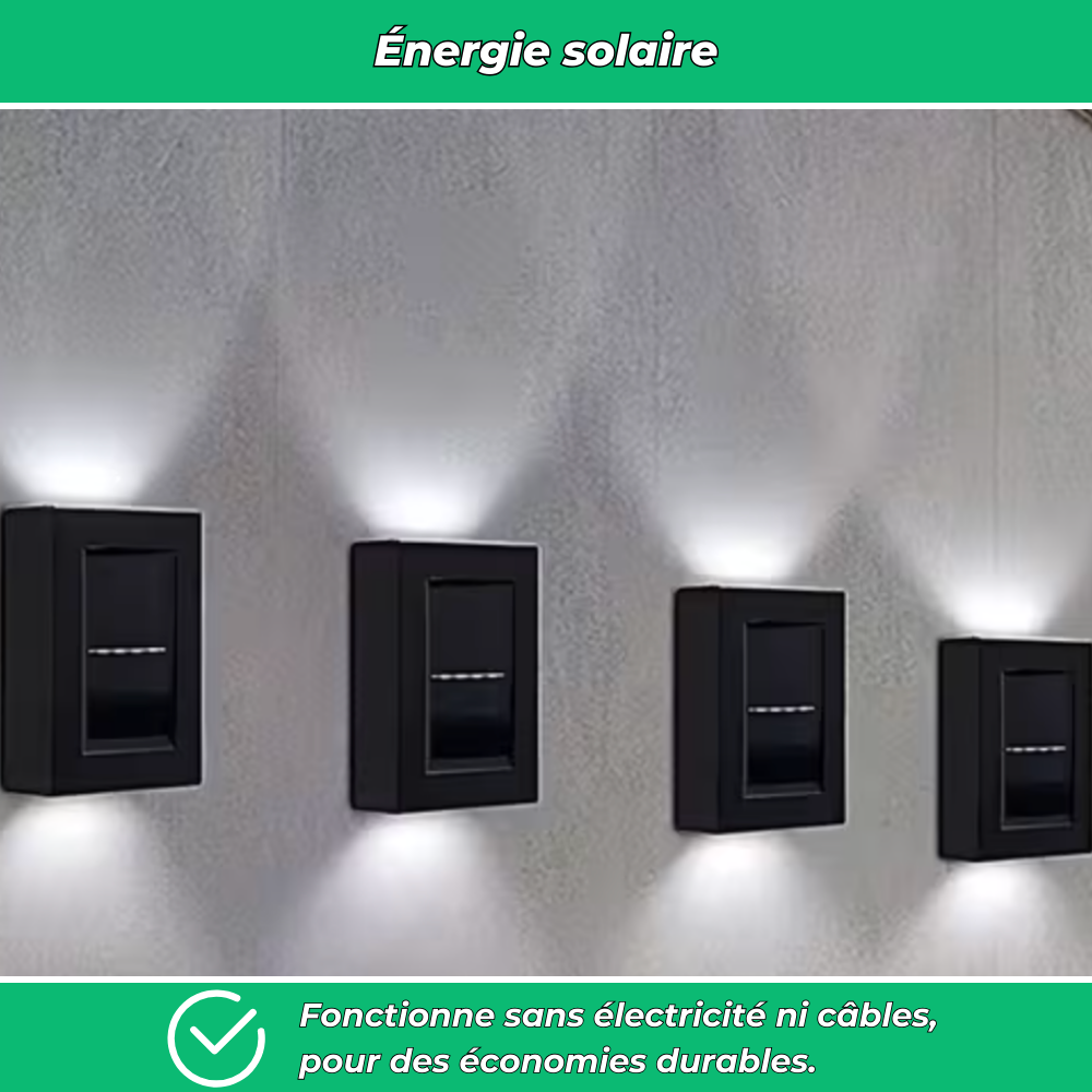 SolarPro LED-Lampes Solaires LED Extérieures Sans Fil Murales