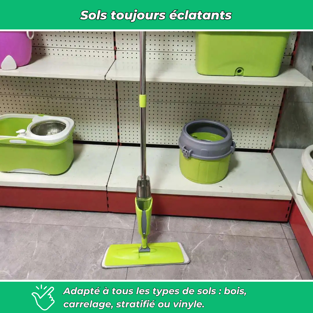 CleanMax | Balai serpillière vaporisateur microfibre