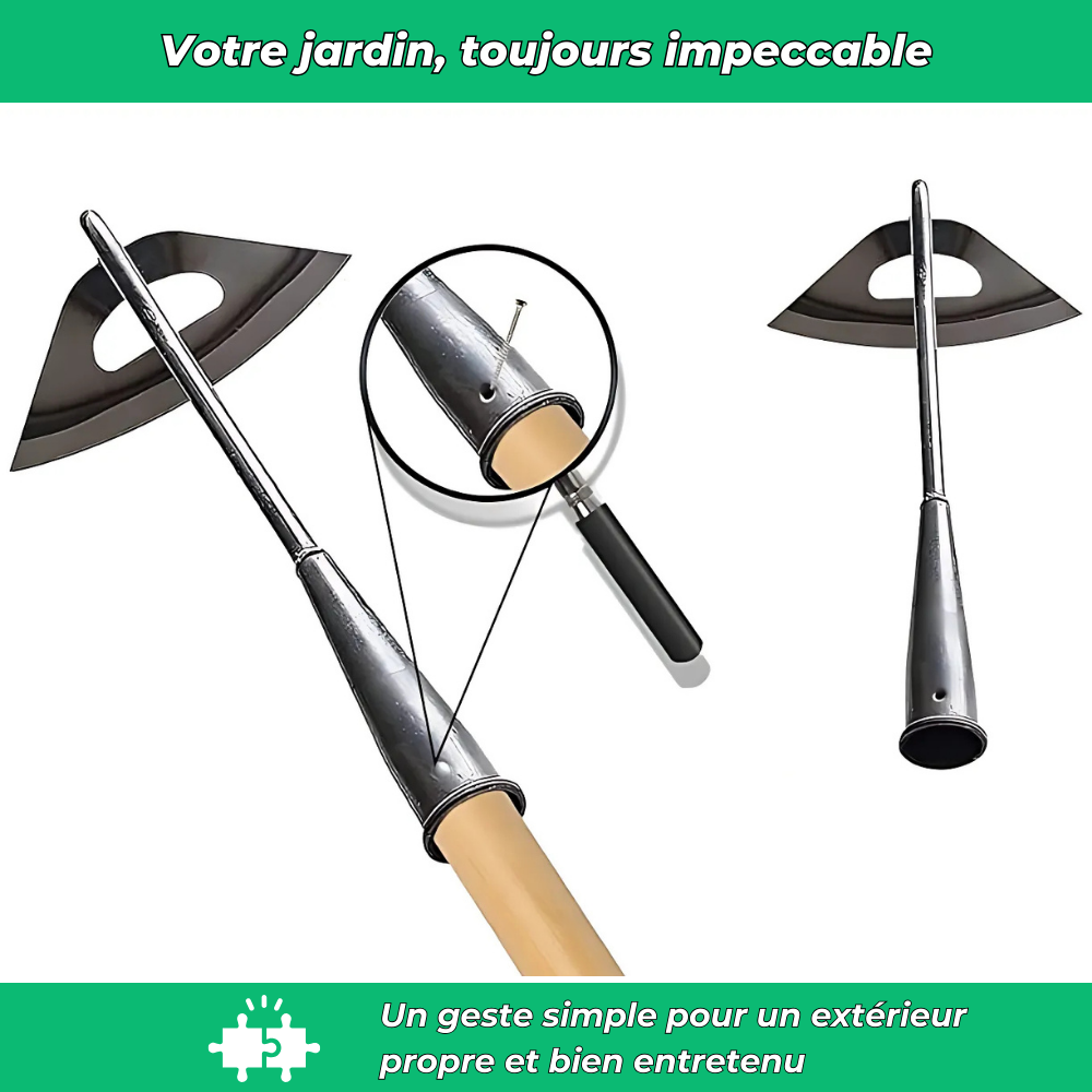 Houe de Désherbage en Acier Robuste – Outil de Jardinage pour Enlever les Mauvaises Herbes