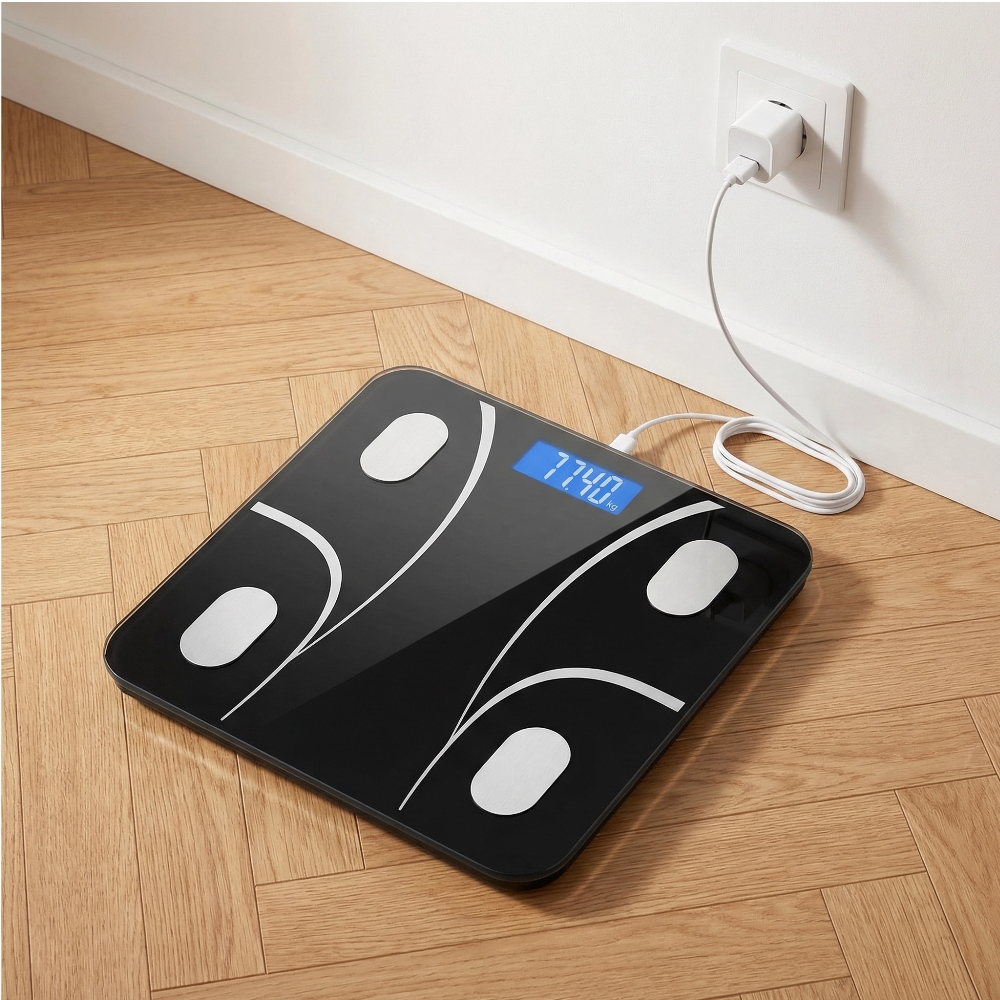 SmartBody Pèse-Personne Connecté Intelligent | Balance Analyse Corporelle Complète IMC Masse Grasse Écran LCD