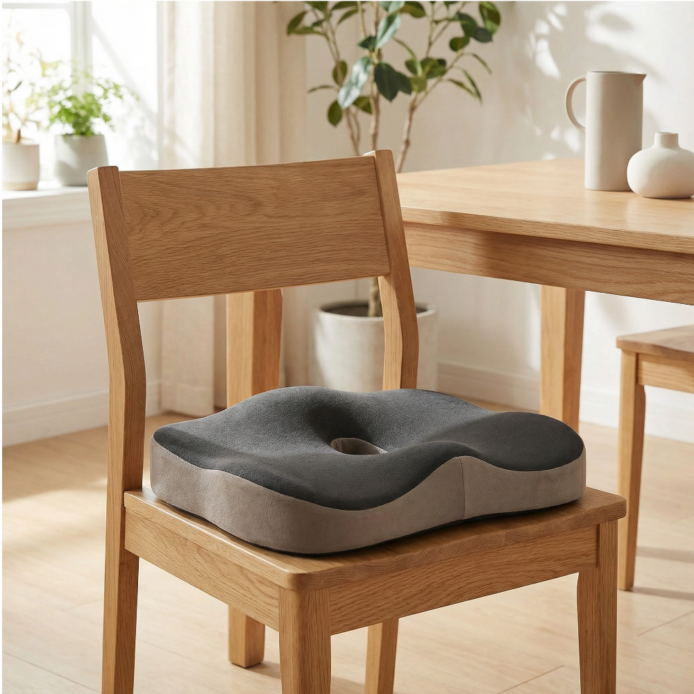 Coussin Ergonomique Confort | Coussin en Mousse Mémoire pour Chaise Bureau Voiture Soutien Coccyx