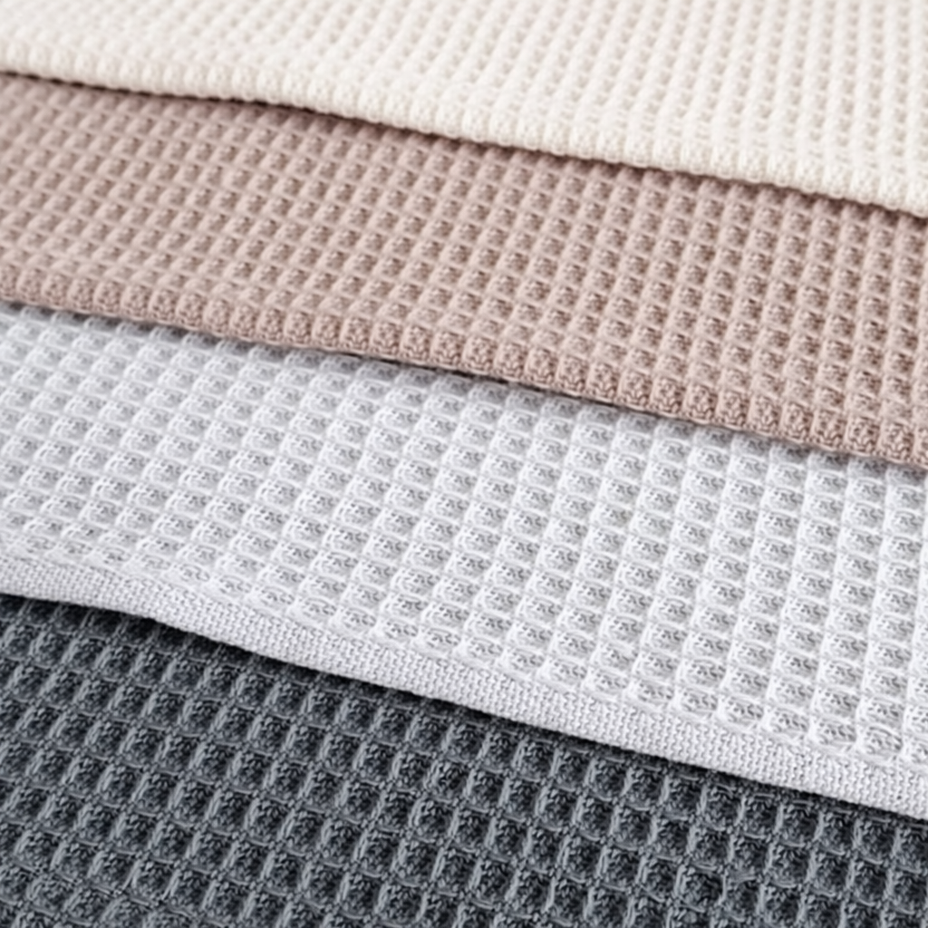 Lot de 4 torchons de cuisine en coton gaufré absorbants et épais