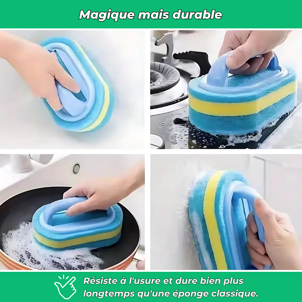 TotalClean – Éponge récurante anti-calcaire pour salle de bain et cuisine