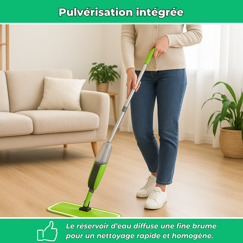 CleanMax | Balai serpillière vaporisateur microfibre