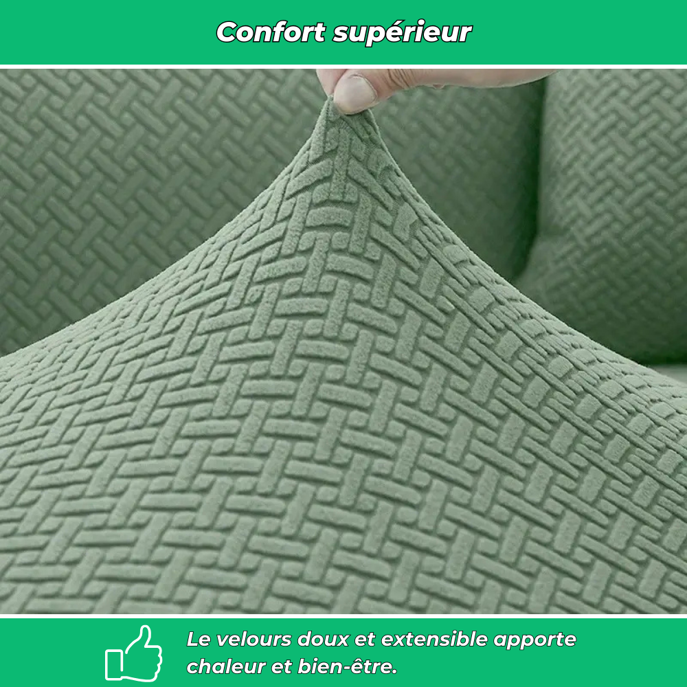 Housses de chaise en velours extensibles lavables (lot de 4