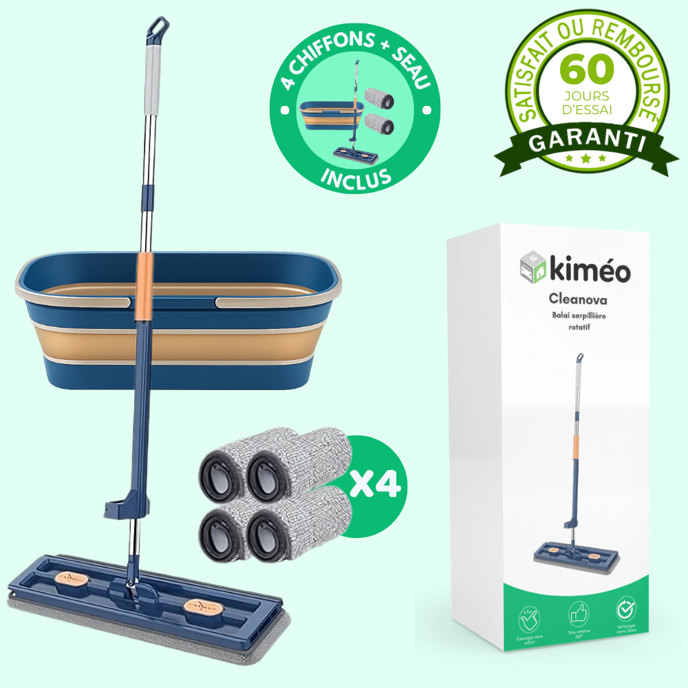 Clean360 | Balai serpillière rotatif avec technologie essorage intégré