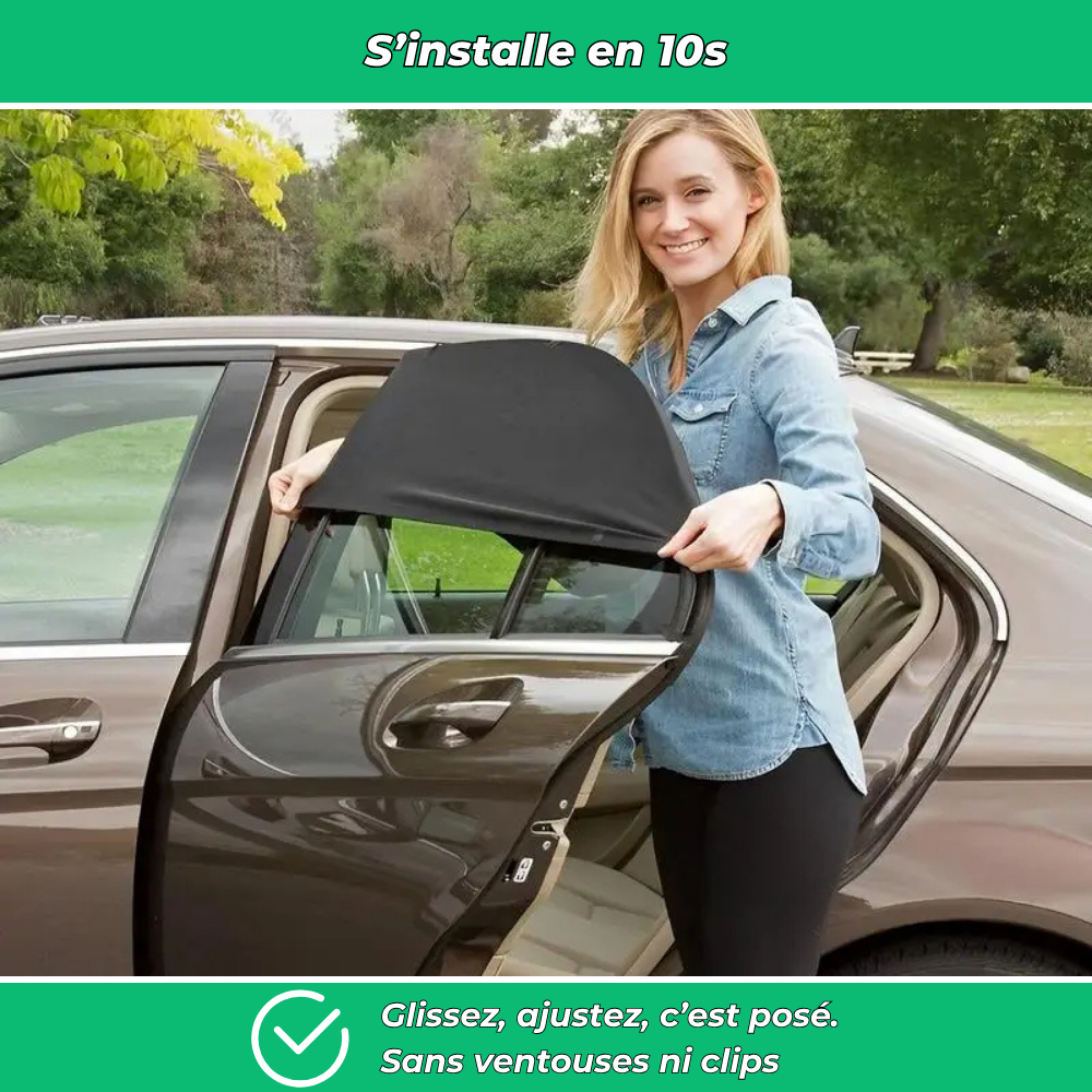 SunSock – Pare-soleil moustiquaire pour vitres arrière (lot de 2)