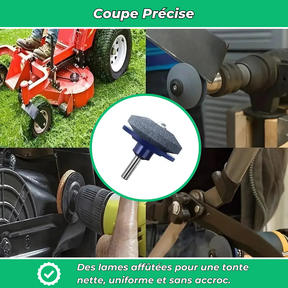 Aiguiseur pour Lames de Tondeuse – Affûtage Rapide pour une Coupe Nette et Précise