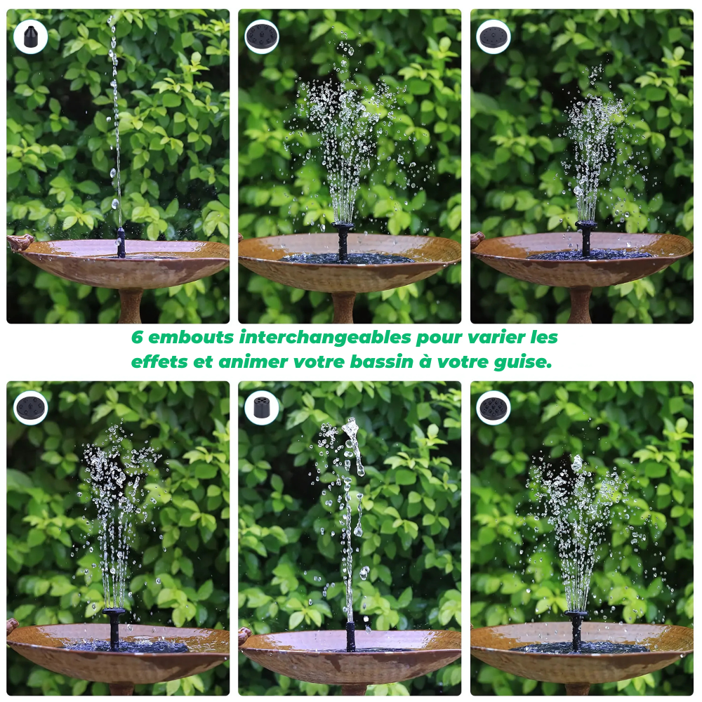 AquaSun™ | Fontaine Solaire Autonome | Embellit et Dynamise Votre Jardin en un Instant
