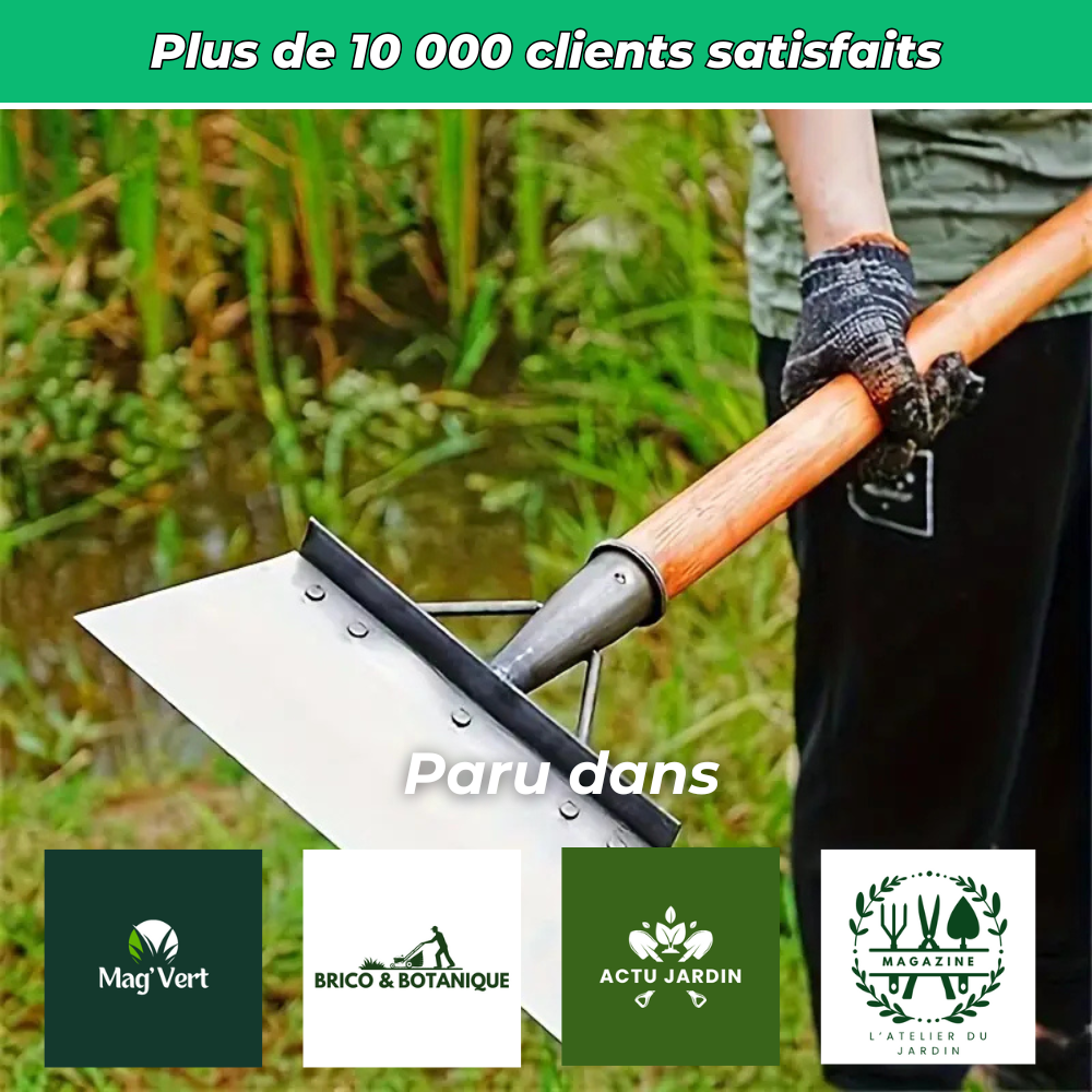 Raclette en Acier Inoxydable – Désherbage Facile et Nettoyage Extérieur Efficace