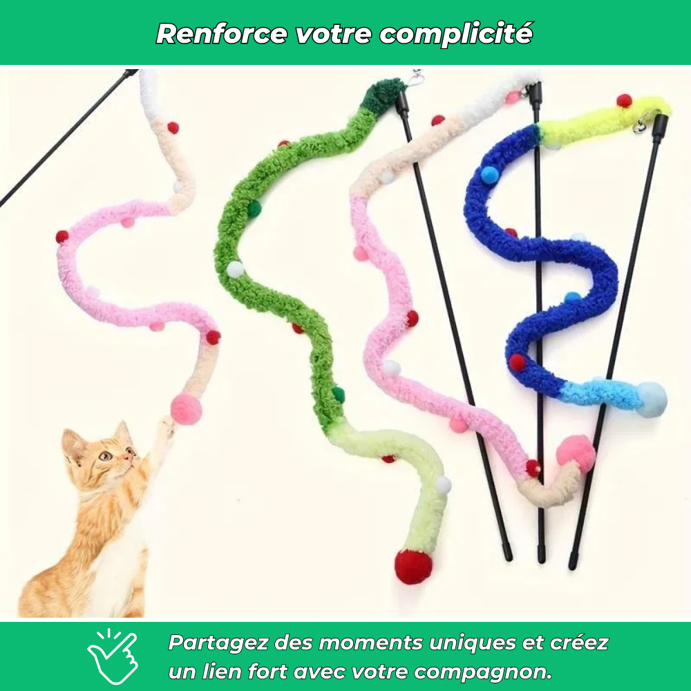 Jouet en peluche pour chat – Souris suspendue avec tige flexible