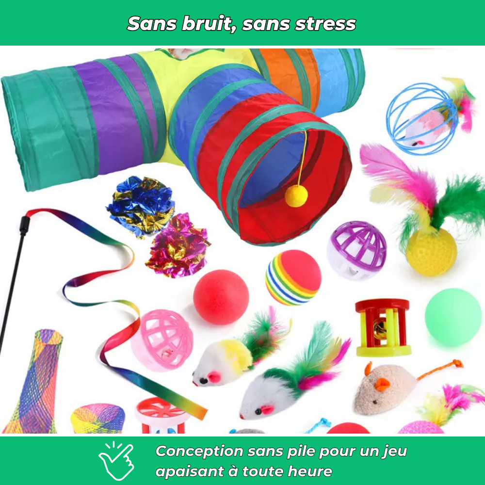 Lot de jouets interactifs pour chat – Stimule la chasse et l’activité quotidienne