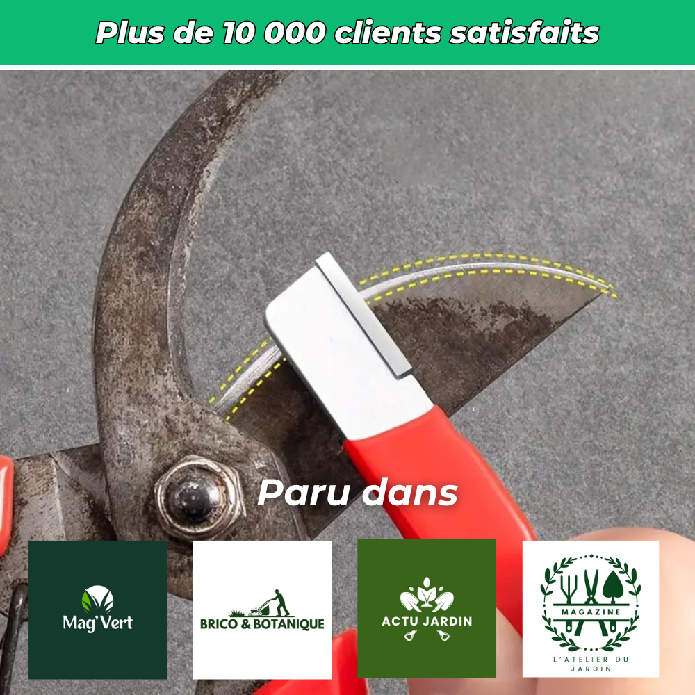 Aiguiseur Multifonctions – Tranchant Parfait pour Outils de Jardin, Couteaux et Plus