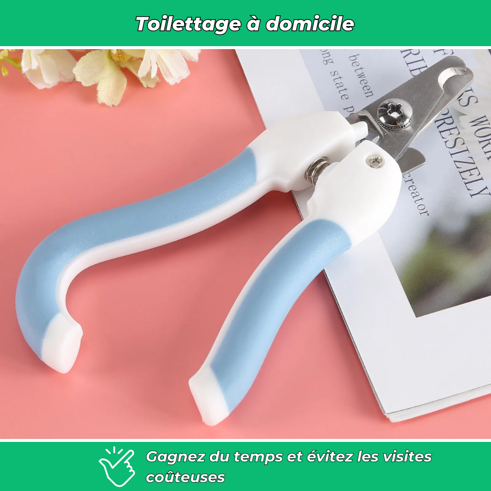 Coupe-griffes ergonomique pour chien et chat – Sécurité et confort de toilettage