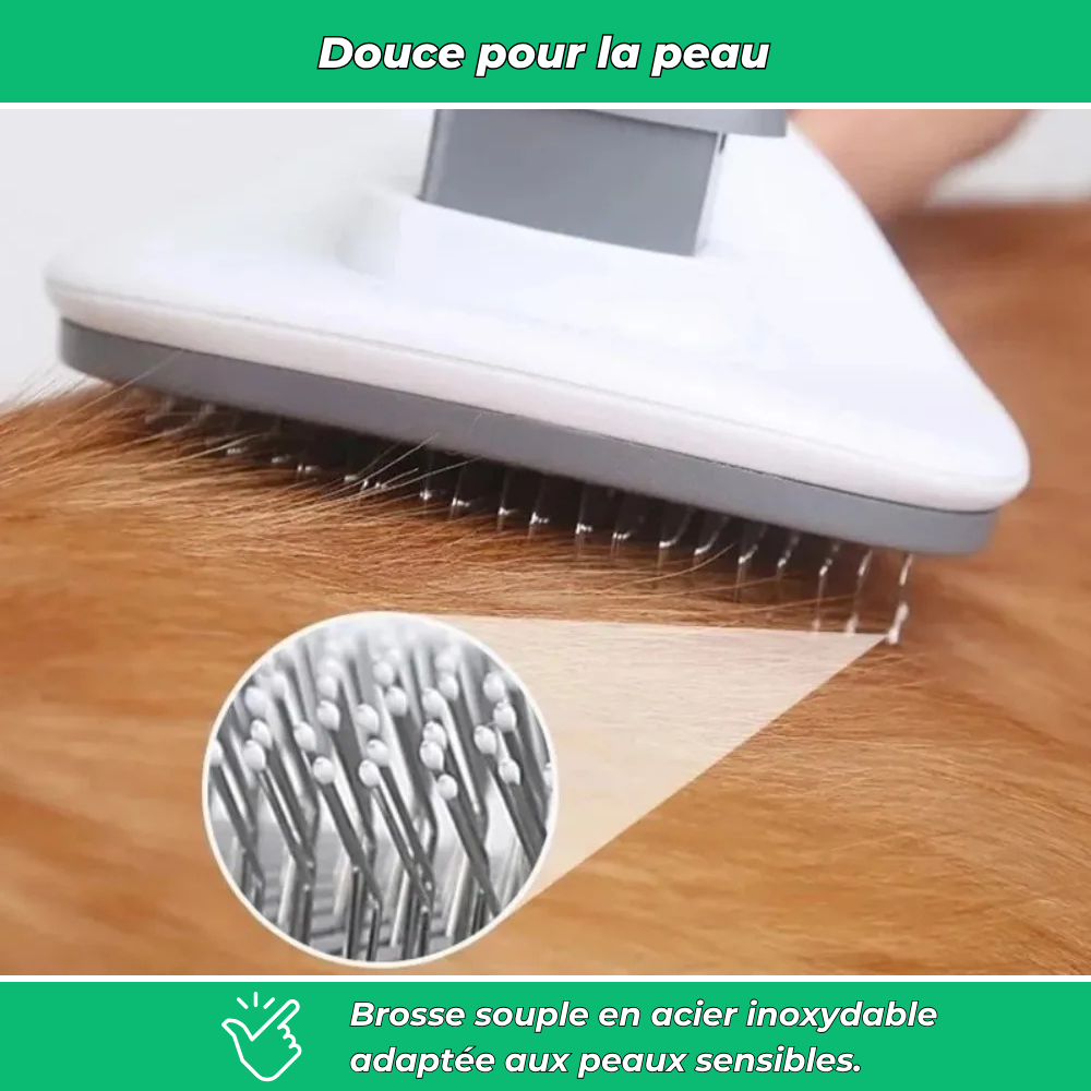 Brosse de toilettage pour chiens et chats – Anti-poils et facile à nettoyer