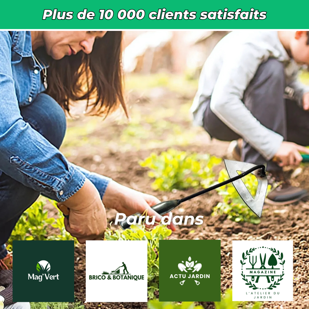 Houe de Désherbage en Acier Robuste – Outil de Jardinage pour Enlever les Mauvaises Herbes