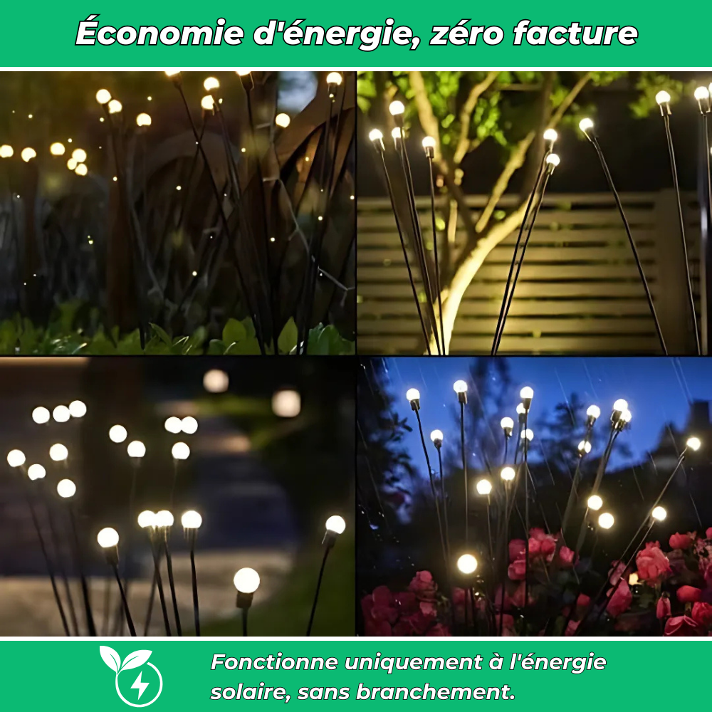Lampes Lucioles à Énergie Solaire – Éclairage Décoratif et Écologique pour Jardin et Terrasse