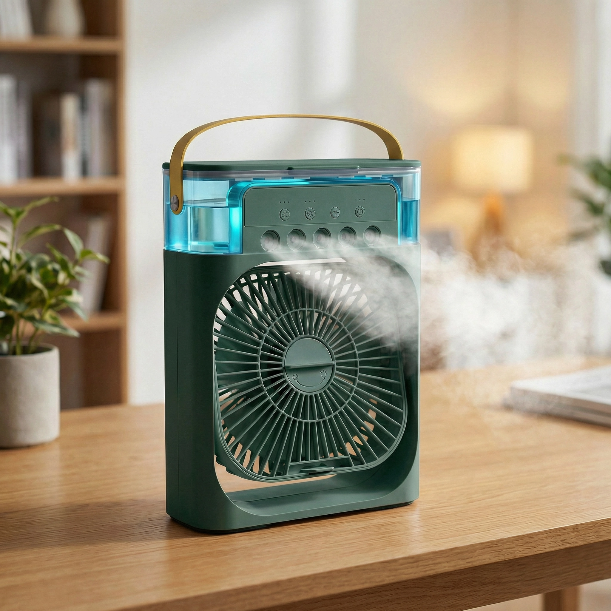 AirFlow Rafraîchisseur d’Air Portable | Mini Climatiseur Silencieux USB | Ventilateur Humidificateur 3 en 1 Compact