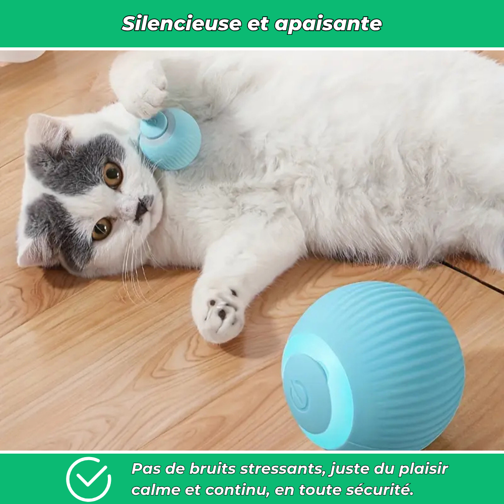 Balle interactive automatique pour chat – Jouet lumineux et stimulant