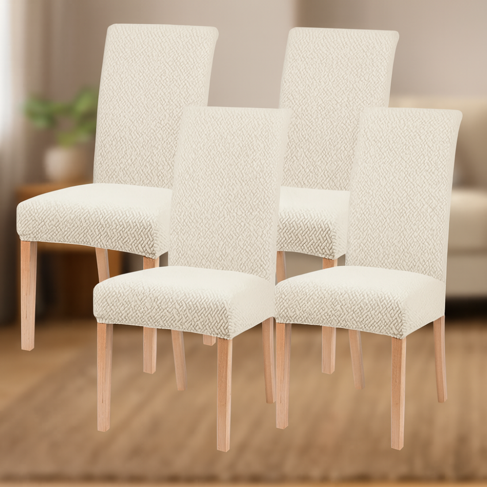 Housses de chaise en velours extensibles lavables (lot de 4