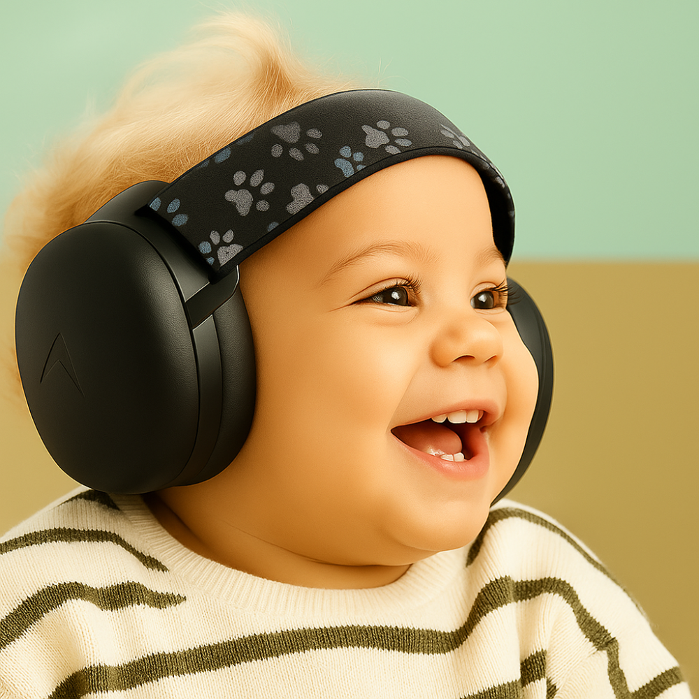 Baby Zen™ | Casque anti-bruit pour bébé | Protection auditive nourrisson | Bandeau élastique | Sommeil et voyage avion