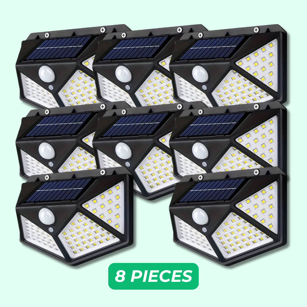 Lampe murale solaire à détection de mouvement