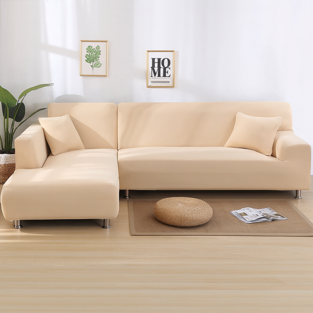 Housse extensible pour canapé d'angle – Lot de 2
