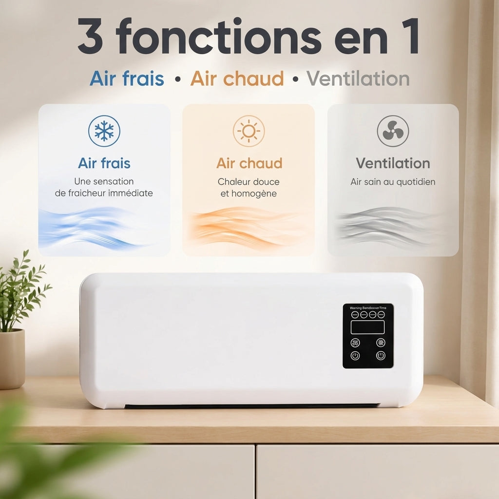 Air'PRO | Rafraîchisseur d'Air Réversible 2-en-1 | Frais l'Été, Chaud l'Hiver
