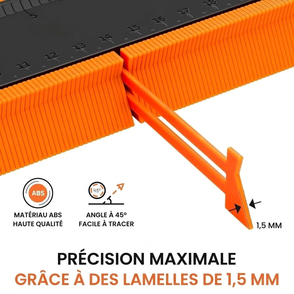 C90 Pro - Jauge de contour 25cm avec verrouillage