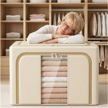 Boîte Rangement Vêtements Pliable | Organisateur Placard Tissu | Boîte Sous Lit | Lot 3 Pièces