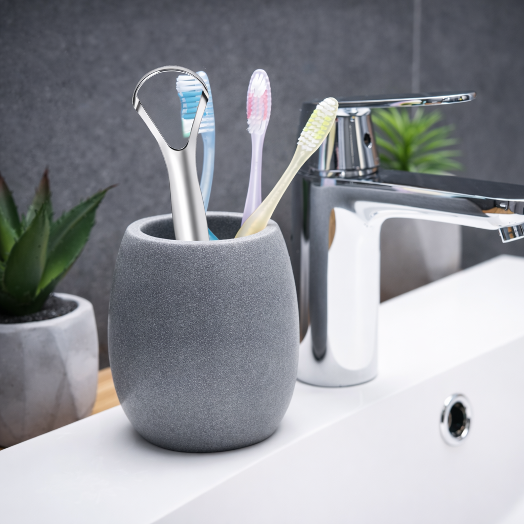 Gratte Langues en Acier Inoxydable – Brosse à Langue Lot de 2 Pièces