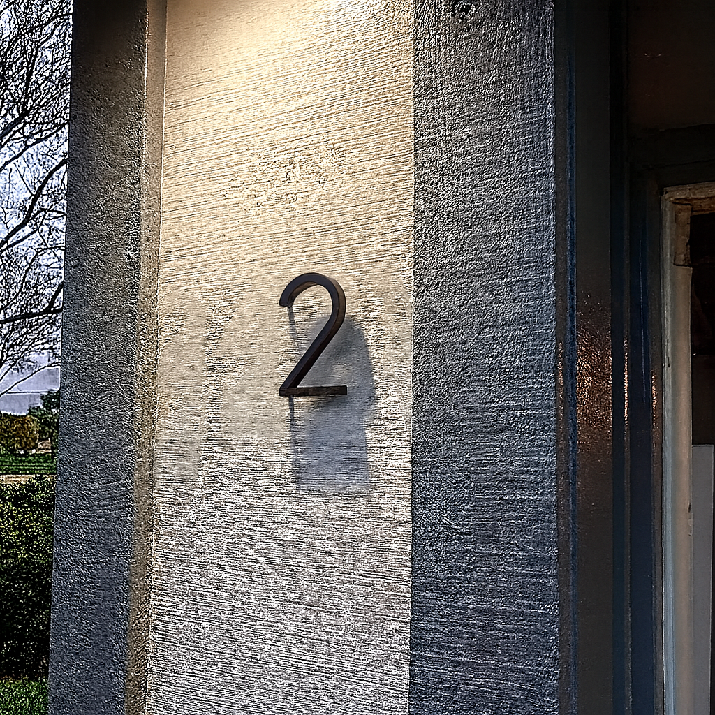 Plaque numéro maison à fixer en acier inoxydable - noir moderne extérieure