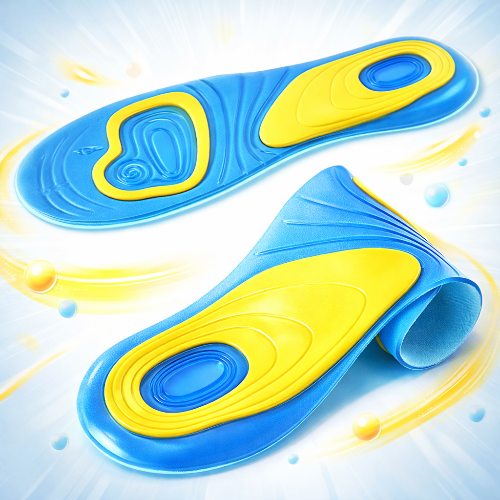 Semelles Intérieures en Gel Silicone Orthopédiques Absorption des Chocs