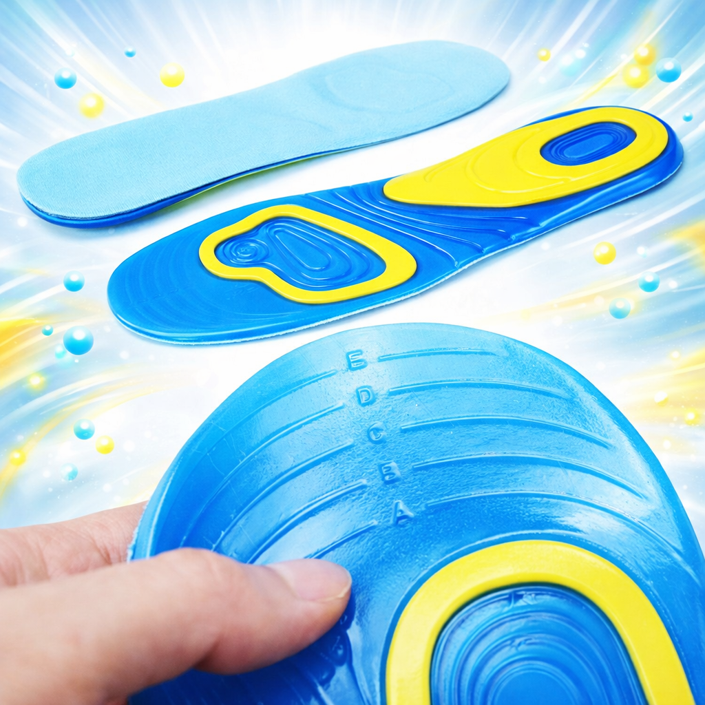 Semelles Intérieures en Gel Silicone Orthopédiques Absorption des Chocs
