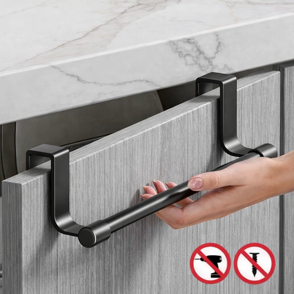 Porte-serviette à suspendre pour porte et placard en acier inoxydable